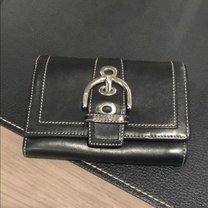 EUC Coach Soho Black Leather Wallet